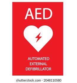 AED,automated External Defibrillator Flat Vector Icon