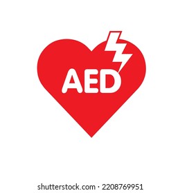 AED,automated external defibrillator flat vector icon