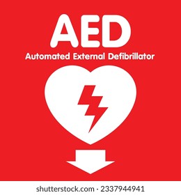 AED,automated external defibrillator flat vector icon