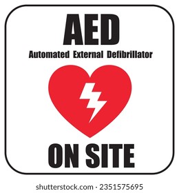 AED,automated external defibrillator flat vector icon