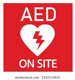 AED,automated external defibrillator flat vector icon