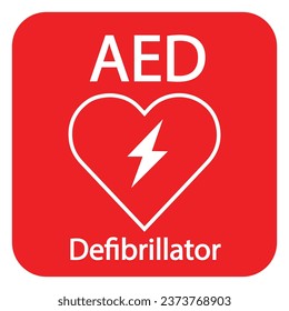 AED,automated external defibrillator flat vector icon