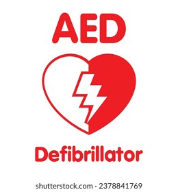 AED,automated external defibrillator flat vector icon