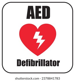 AED,automated external defibrillator flat vector icon