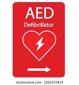 AED,automated external defibrillator flat vector icon