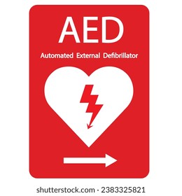 AED,automated external defibrillator flat vector icon