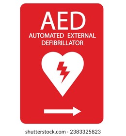 AED,automated external defibrillator flat vector icon