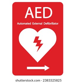 AED,automated external defibrillator flat vector icon