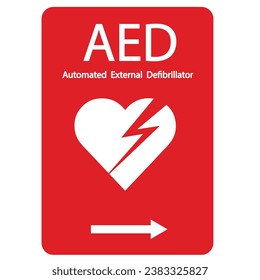 AED,automated external defibrillator flat vector icon