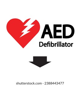 AED,automated external defibrillator flat vector icon