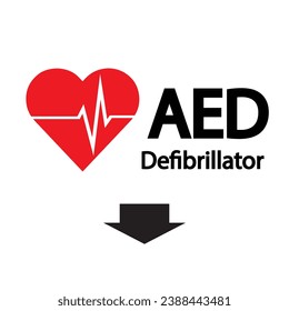 AED,automated external defibrillator flat vector icon