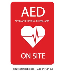 AED,automated external defibrillator flat vector icon