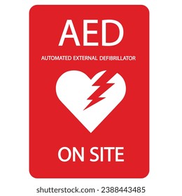 AED,automated external defibrillator flat vector icon