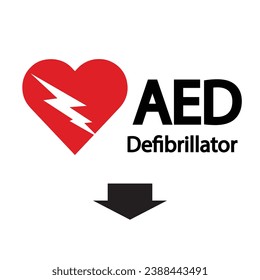 AED,automated external defibrillator flat vector icon