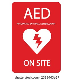 AED,automated external defibrillator flat vector icon