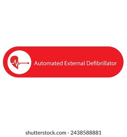 AED,automated external defibrillator flat vector icon