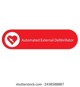 AED,automated external defibrillator flat vector icon
