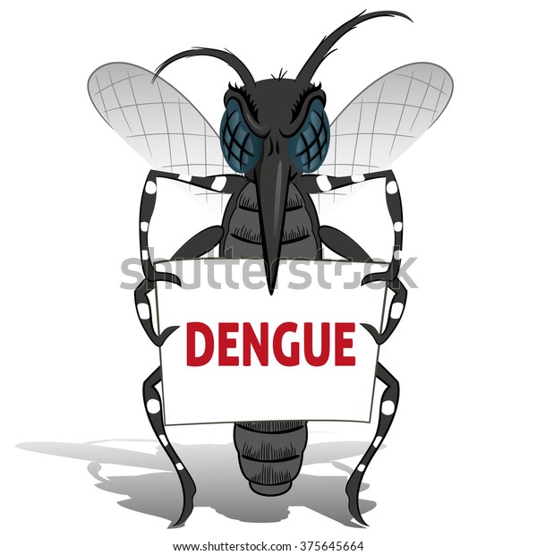 Aedes Aegypti Mosquito Stilt Holding Poster Dengue. Ideal For ...