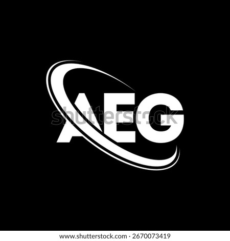AEG logo. AEG letter logo design. Initials AEG logo linked with circle and uppercase monogram logo. AEG typography for technology, business and real estate brand.