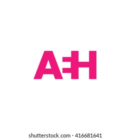 AEH Logo. Vector Graphic Branding Letter Element. White Background