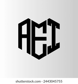 AEI letter logo abstract design. AEI unique design. AEI.
