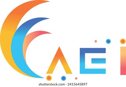 Logo-Design für AEI-Buchstaben-Technologie auf weißem Hintergrund. AEI Creative Initials Buchstaben Business Logo Konzept. AEI-Logo und Typografie für Technologie-, Geschäfts- und Immobilienmarken.
