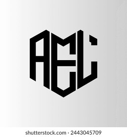 Diseño abstracto del logotipo de la letra de AEL. Diseño único de AEL. NEA.
