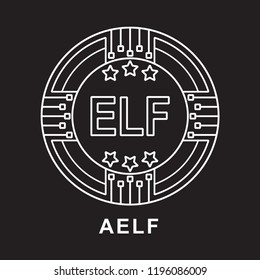  aelf  coin elf Cryptocurrency  icon blackground