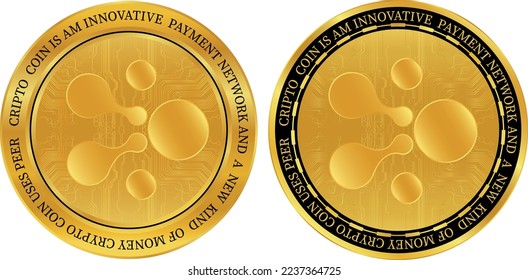 aelf-elf coin vector illustrations. 3d illustration. vector coins.
