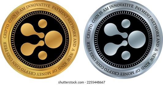 aelf-elf coin vector illustrations. 3d illustration. vector coins.