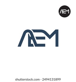 AEM-Logo-Buchstabe Monogram Design