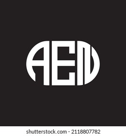 AEN letter logo design on black background. AEN creative initials letter logo concept. AEN letter design.


