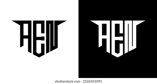 AEN letter logo design with white background in illustrator, vector logo modern alphabet font overlap style, calligraphy designs for logo, Poster, Invitation, etc.