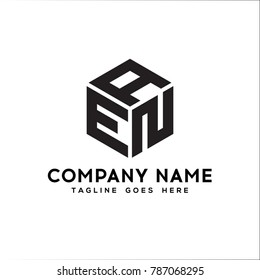 AEN,ENA,NEA,EAN Initial Logo Letter of Symbol Company. Modern template Flat black signs design on White Background. vector icon illustration - Vector