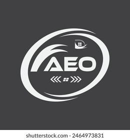 AEO letter logo design. AEO Simple and modern logo. AEO luxurious Alphabet logo Design. -vector Illustration