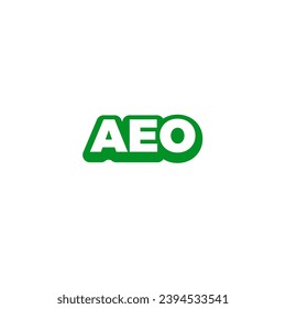 Diseño del logotipo de la letra inicial del monograma abstracto de la carta AEO O OEA