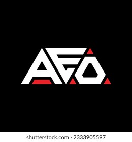 AEO triangle letter logo design with triangle shape. AEO triangle logo design monogram. AEO triangle vector logo template with red color. AEO triangular logo Simple, Elegant, and Luxurious design.