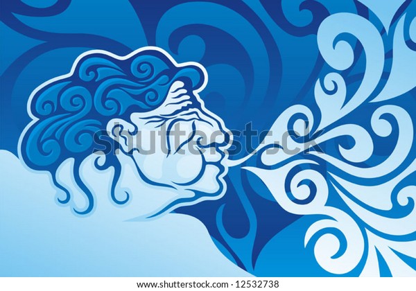 Aeolus Ruler Winds Greek Mythology Stock Vector (Royalty Free) 12532738 ...