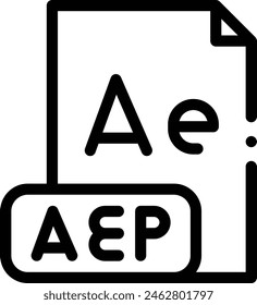 aep icon. Thin Linear Style Design Isolated On White Background