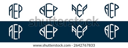 AEP letter logo set design