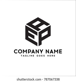 AEP,PEA,APE,EPA,PAE, Initial Logo Letter of Symbol Company. Modern template Flat black signs design on White Background. vector icon illustration - Vector