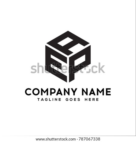 AEP,PEA,APE,EPA,PAE, Initial Logo Letter of Symbol Company. Modern template Flat black signs design on White Background. vector icon illustration - Vector