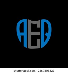 AEQ Brief Logo kreatives Design. AEQ einzigartiges Design.

