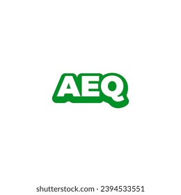 AEQ OR QEA letter abstract monogram initial letter logo design