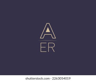 AER letter logo design modern minimalist vector images