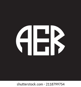 AER letter logo design on black background. AER creative initials letter logo concept. AER letter design.
