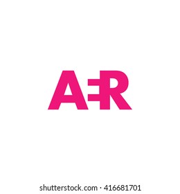 AER Logo. Vector Graphic Branding Letter Element. White Background