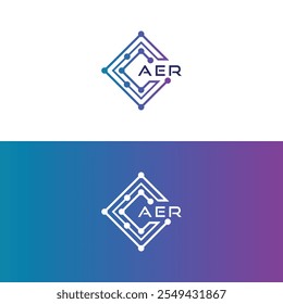 aer tech ícone de design de logotipo inicial para tecnologia, Digital, Tech business, logotipo aer tech, logotipo aer technology
