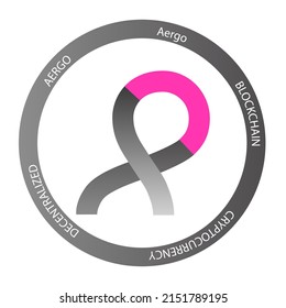 Aergo cryptocurrency logo. AERGO crypto symbol icon flat vector illustration. EPS 10 editable template. 