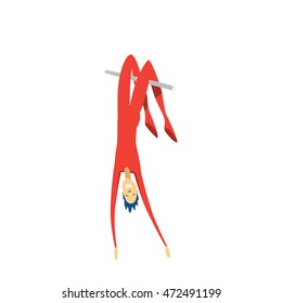 aerial acrobat. Circus performances presentation show isolated on white background